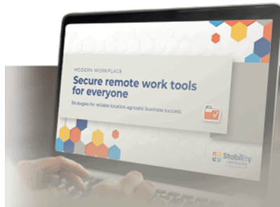 Laptop describing remote work tools
