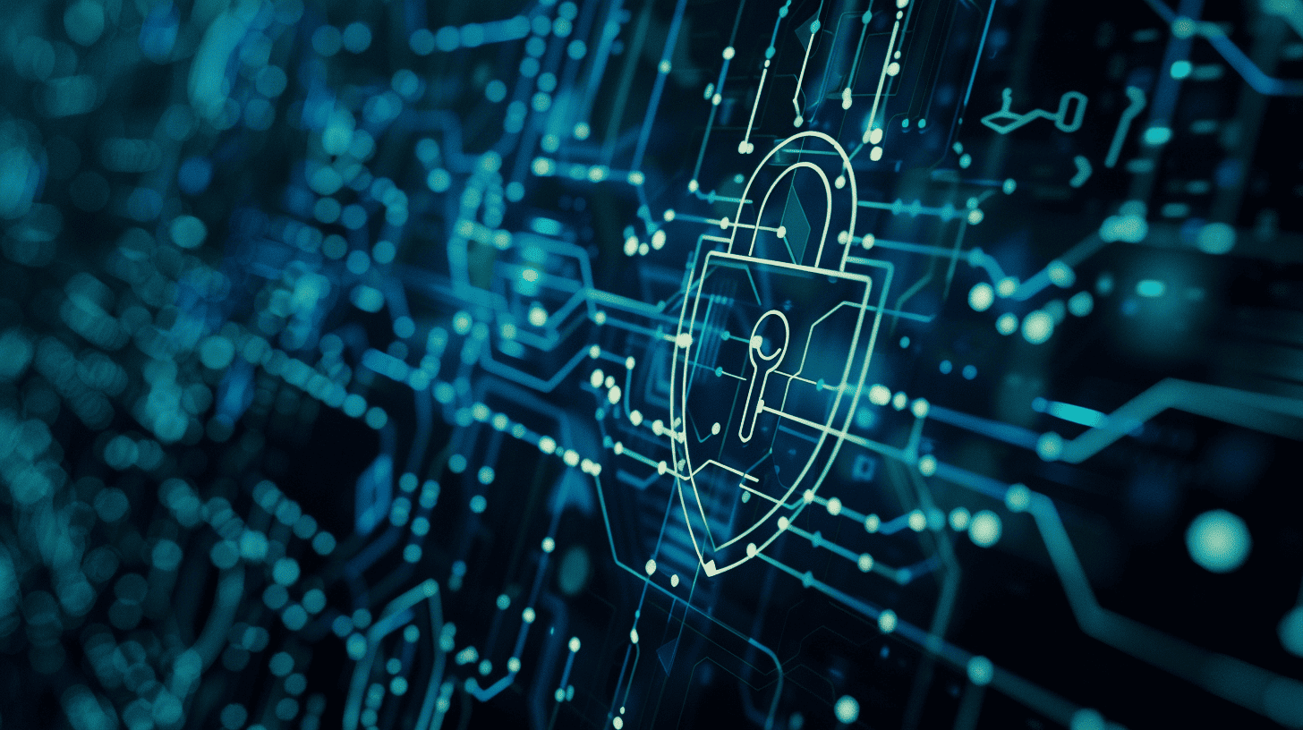 The image shows a padlock on a circuit board, symbolizing safeguarding against cybersecurity threats in the realm of IT.